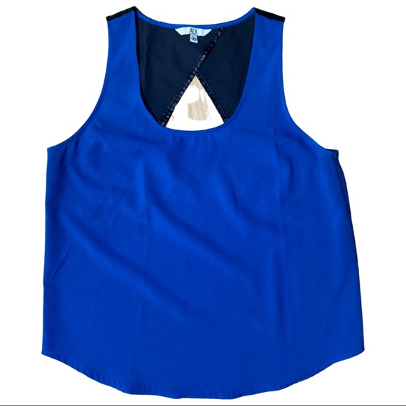 Jack Sleeveless Crepe Top Sz Large - Picture 1 of 4